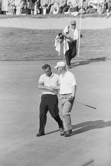 Framed Print : Arnold Palmer and Jack Nicklaus Shaking Hands Framed Print : Arnold Palmer and Jack Nicklaus Shaking Hands