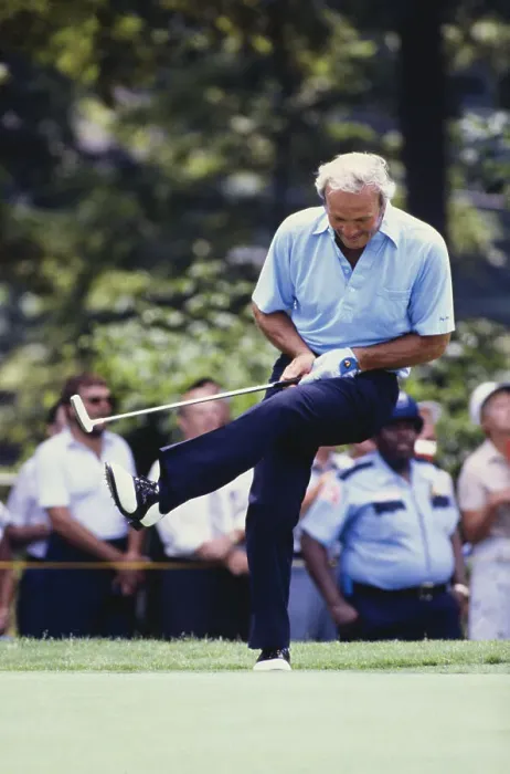 Framed Print : Arnold Palmer Jumps for Joy Framed Print : Arnold Palmer Jumps for Joy