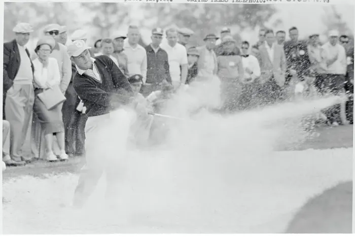 Framed Print : Arnold Palmer Playing from Sand Trap Framed Print : Arnold Palmer Playing from Sand Trap