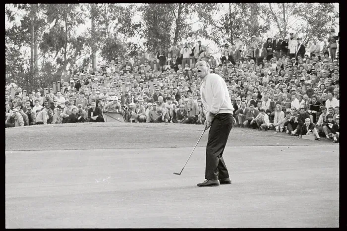 Framed Print : Arnold Palmer in Position to Putt Golf Ball Framed Print : Arnold Palmer in Position to Putt Golf Ball