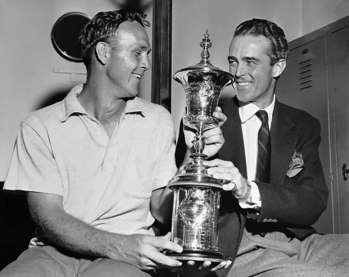 Framed Print : Arnold Palmer and Robert Sweeny with US Amateur Trophy Framed Print : Arnold Palmer and Robert Sweeny with US Amateur Trophy
