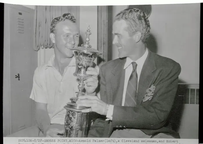 Framed Print : Arnold Palmer and Robert Sweeny Holding Trophy Framed Print : Arnold Palmer and Robert Sweeny Holding Trophy