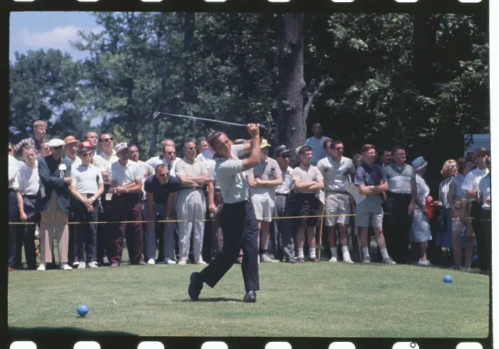 Framed Print : Arnold Palmer Swinging on the Green Framed Print : Arnold Palmer Swinging on the Green