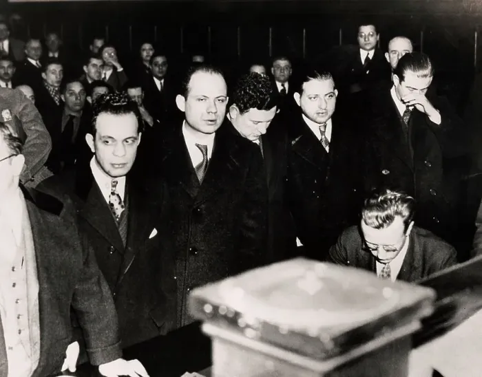 Framed Print : Arraignment Of Five Men Framed Print : Arraignment Of Five Men