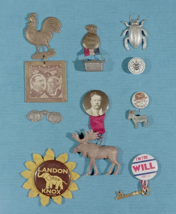 Framed Print : An Array Of Presidential Campaign Items