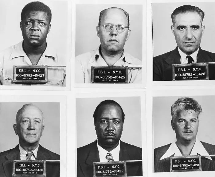 Framed Print : Six Arrested Communist's Mugshots Framed Print : Six Arrested Communist's Mugshots