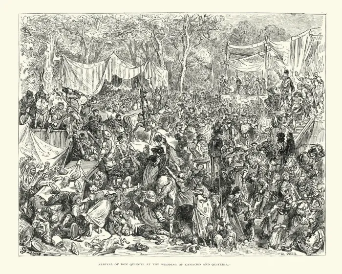 Framed Print : Arrival of Don Quixote at the Wedding