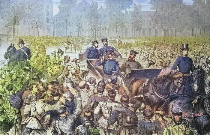 Framed Print : Arrival of King Wilhelm I of Prussia at Versailles, illustrated war history, German, French war 1870-1871, Germany, France Framed Print : Arrival of King Wilhelm I of Prussia at Versailles, illustrated war history, German, French war 1870-1871, Germany, France