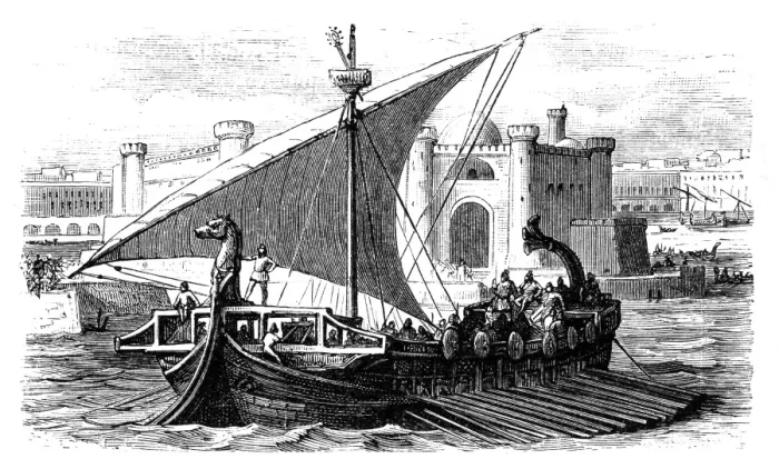 Framed Print : Arrival of Phoenician merchants in a port