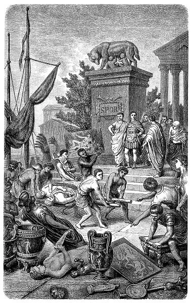 Arrival of stolen Greek art in ancient Rome
