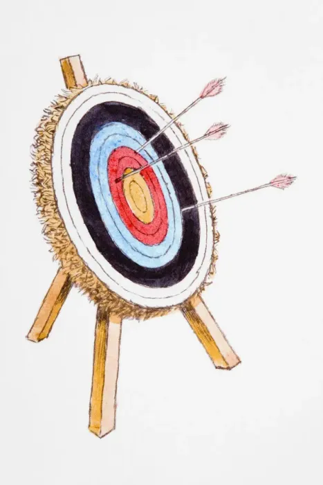 Framed Print : Three arrows in target Framed Print : Three arrows in target