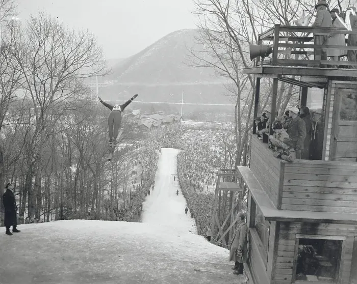 Framed Print : Art Devlin Performing a Ski Jump Framed Print : Art Devlin Performing a Ski Jump