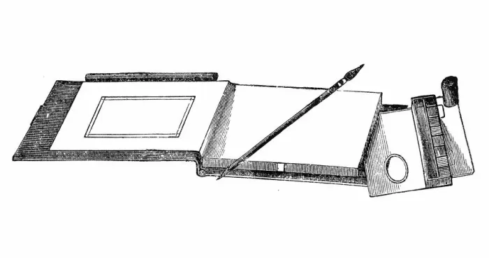 Framed Print : art equipment