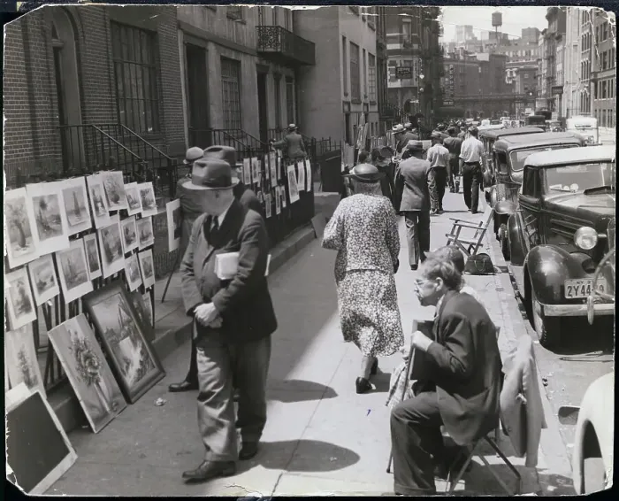Framed Print : Art Exhibition at Washington Square Framed Print : Art Exhibition at Washington Square