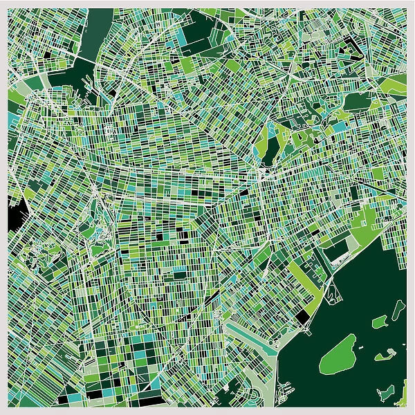 art map of New York city, Illustration background