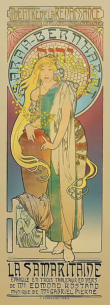 Art nouveau billboard woman with golden hair 1897