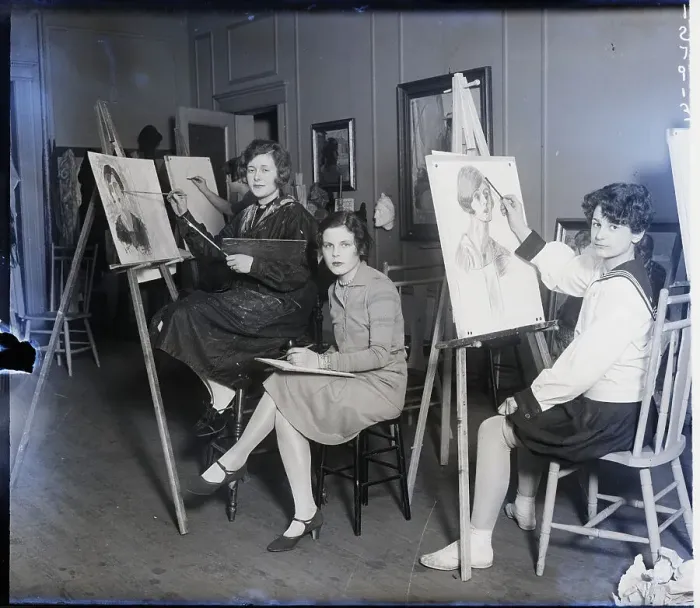 Framed Print : Art School For Women, 1927 Framed Print : Art School For Women, 1927