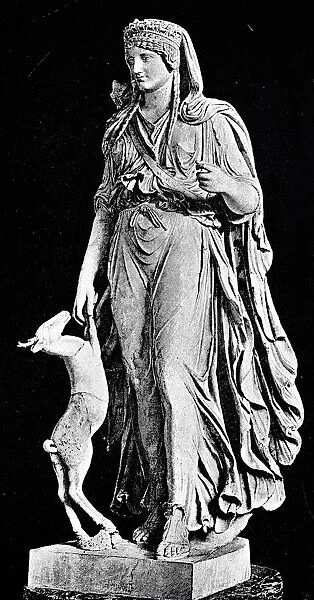 Artemis, Greek goddess of the hunt, the forest and the moon and the guardian of women and children