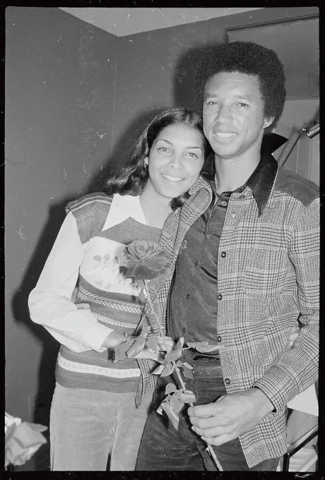 Framed Print : Arthur Ashe with Fiancee Jeanne Marie Moutoussamy Framed Print : Arthur Ashe with Fiancee Jeanne Marie Moutoussamy