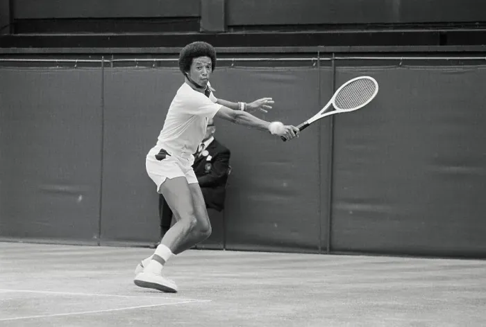 Framed Print : Arthur Ashe Hitting Ball Framed Print : Arthur Ashe Hitting Ball