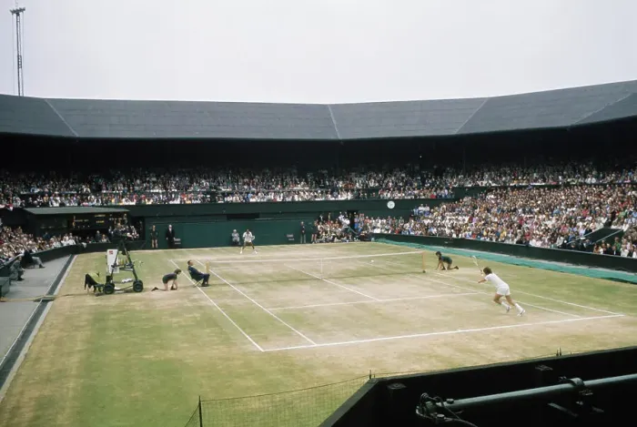 Framed Print : Arthur Ashe And Jimmy Connors At Wimbledon Framed Print : Arthur Ashe And Jimmy Connors At Wimbledon