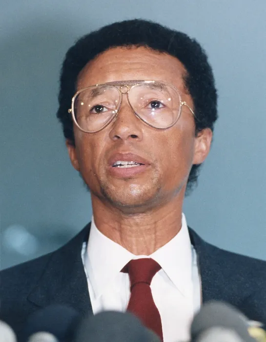 Framed Print : Arthur Ashe At Press Conference
