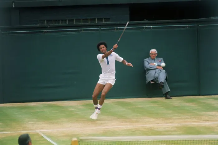 Framed Print : Arthur Ashe Swinging His Tennis Racquet Framed Print : Arthur Ashe Swinging His Tennis Racquet