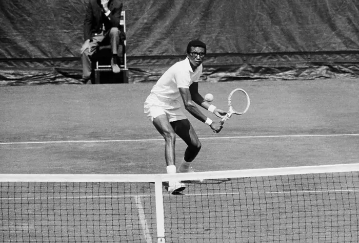 Framed Print : Arthur Ashe And Tom Okker-U.S. Open