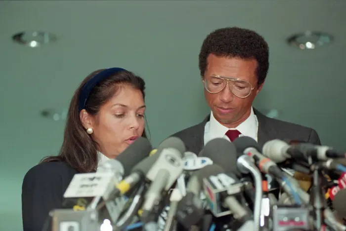 Framed Print : Arthur Ashe and Wife Framed Print : Arthur Ashe and Wife