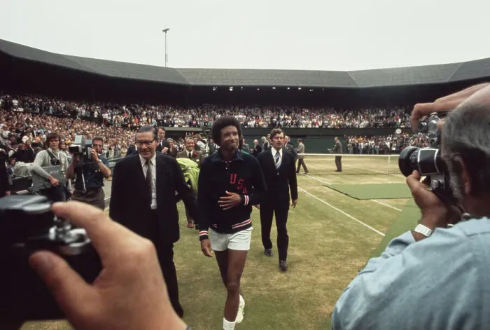 Framed Print : Arthur Ashe At Wimbledon Framed Print : Arthur Ashe At Wimbledon