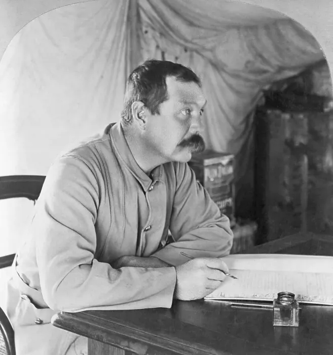 Framed Print : Arthur Conan Doyle In His Tent Framed Print : Arthur Conan Doyle In His Tent