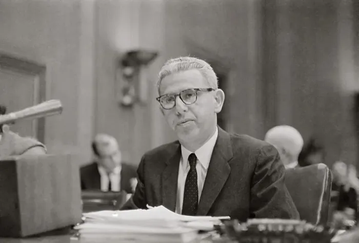 Framed Print : Arthur Goldberg Speaking at Hearing on Recession Framed Print : Arthur Goldberg Speaking at Hearing on Recession