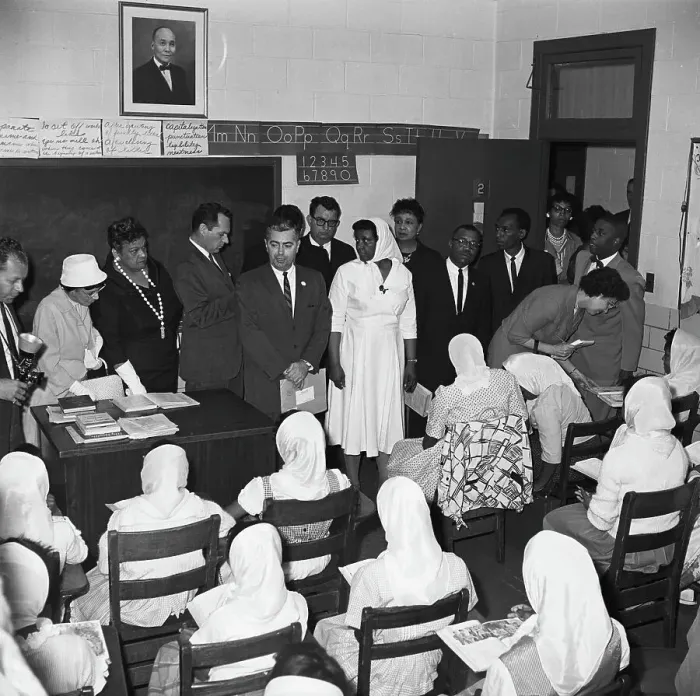Framed Print : Arthur Gottshalk Visits Muslim School Framed Print : Arthur Gottshalk Visits Muslim School