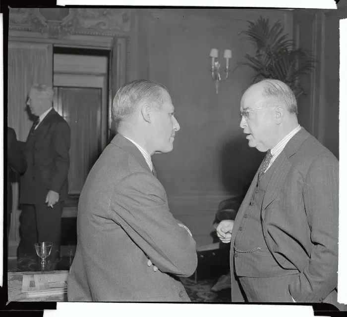 Framed Print : Arthur Hays Sulzberger and Howard Davis Speaking Framed Print : Arthur Hays Sulzberger and Howard Davis Speaking