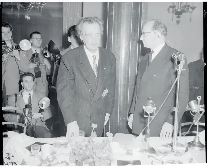 Framed Print : Arthur Honegger Standing Next to a Colleague Framed Print : Arthur Honegger Standing Next to a Colleague