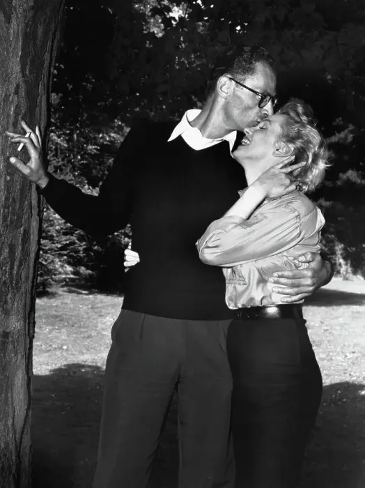 Framed Print : Arthur Miller Kisses Marilyn Monroe Framed Print : Arthur Miller Kisses Marilyn Monroe