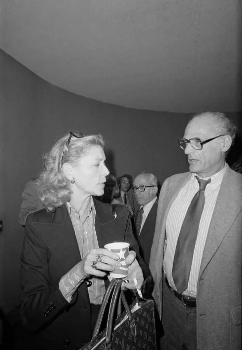 Framed Print : Arthur Miller Speaking with Lauren Bacall Framed Print : Arthur Miller Speaking with Lauren Bacall
