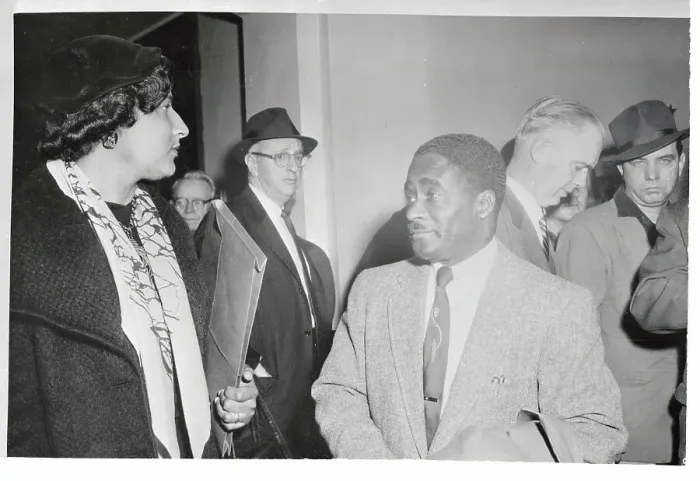 Framed Print : Arthur Shores and Constance Motley in Court Framed Print : Arthur Shores and Constance Motley in Court
