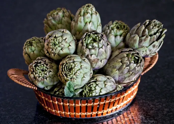 Framed Print : Artichokes in a basket Framed Print : Artichokes in a basket