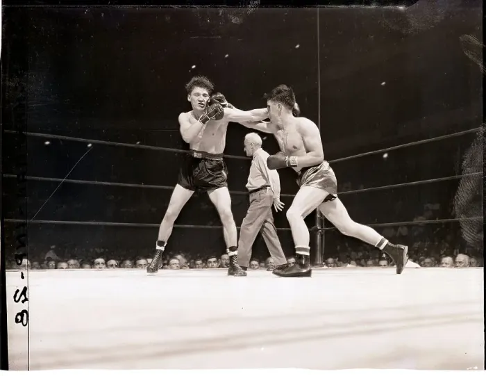 Framed Print : Artie Levine Fighting Sonny Horne Framed Print : Artie Levine Fighting Sonny Horne