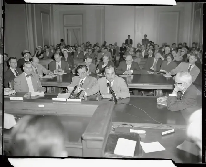 Framed Print : Artie Shaw Sitting at Table in Courtroom Framed Print : Artie Shaw Sitting at Table in Courtroom