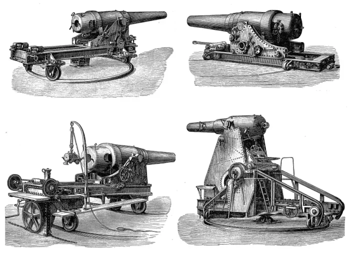 Framed Print : Artillery. Antique illustration of a hevy artillery Framed Print : Artillery. Antique illustration of a hevy artillery