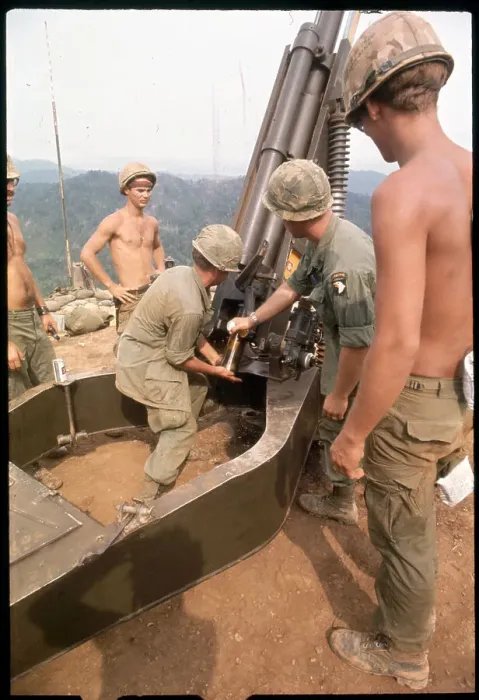 Framed Print : Artillery Crews Loading Shells into Howitzers Framed Print : Artillery Crews Loading Shells into Howitzers