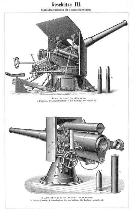 Framed Print : Artillery engraving 1895