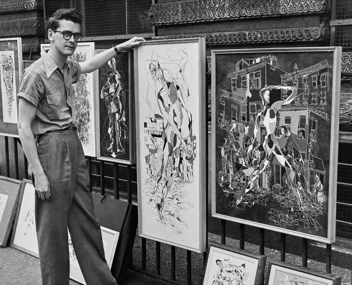 Framed Print : Artist At Outdoor Art Exhibition Framed Print : Artist At Outdoor Art Exhibition