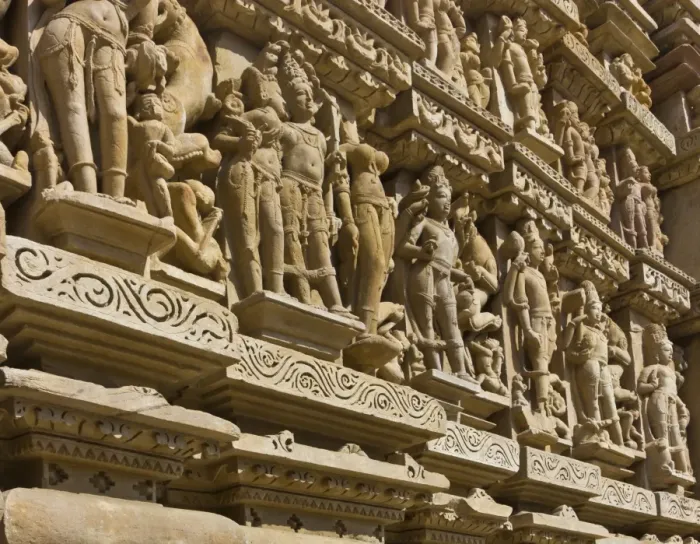 Framed Print : Artistic sculptures of Parshvanatha Temple, Khajuraho, Chhatarpur District, Madhya Pradesh, India Framed Print : Artistic sculptures of Parshvanatha Temple, Khajuraho, Chhatarpur District, Madhya Pradesh, India