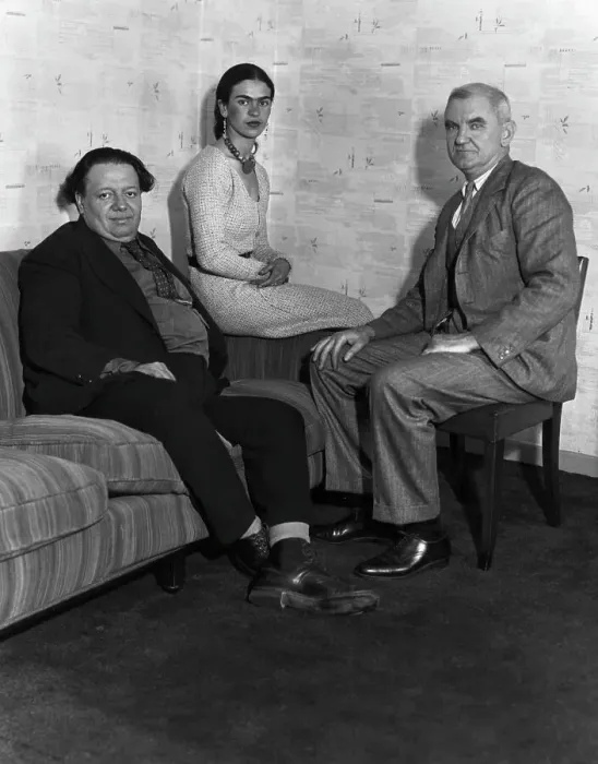 Framed Print : Artists Diego Rivera and Frida Kahlo with Anson Conger Goodyear Framed Print : Artists Diego Rivera and Frida Kahlo with Anson Conger Goodyear