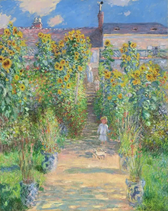 Framed Print : The Artists Garden At Vétheuil Framed Print : The Artists Garden At Vétheuil