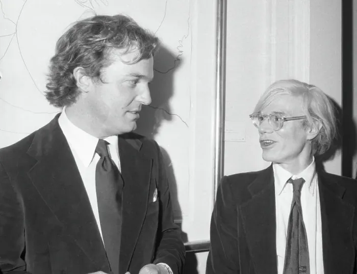 Framed Print : Artists James Wyeth and Andy Warhol Conversing Framed Print : Artists James Wyeth and Andy Warhol Conversing