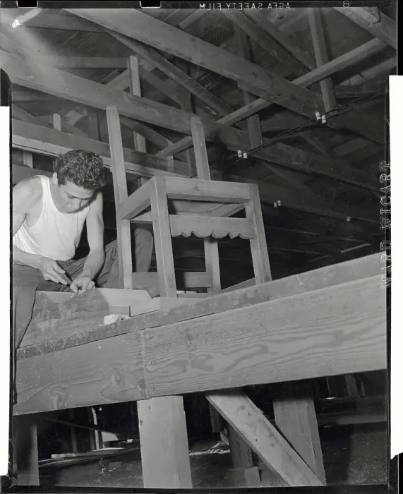 Framed Print : Arturo Chavez Working on a Corbel Framed Print : Arturo Chavez Working on a Corbel